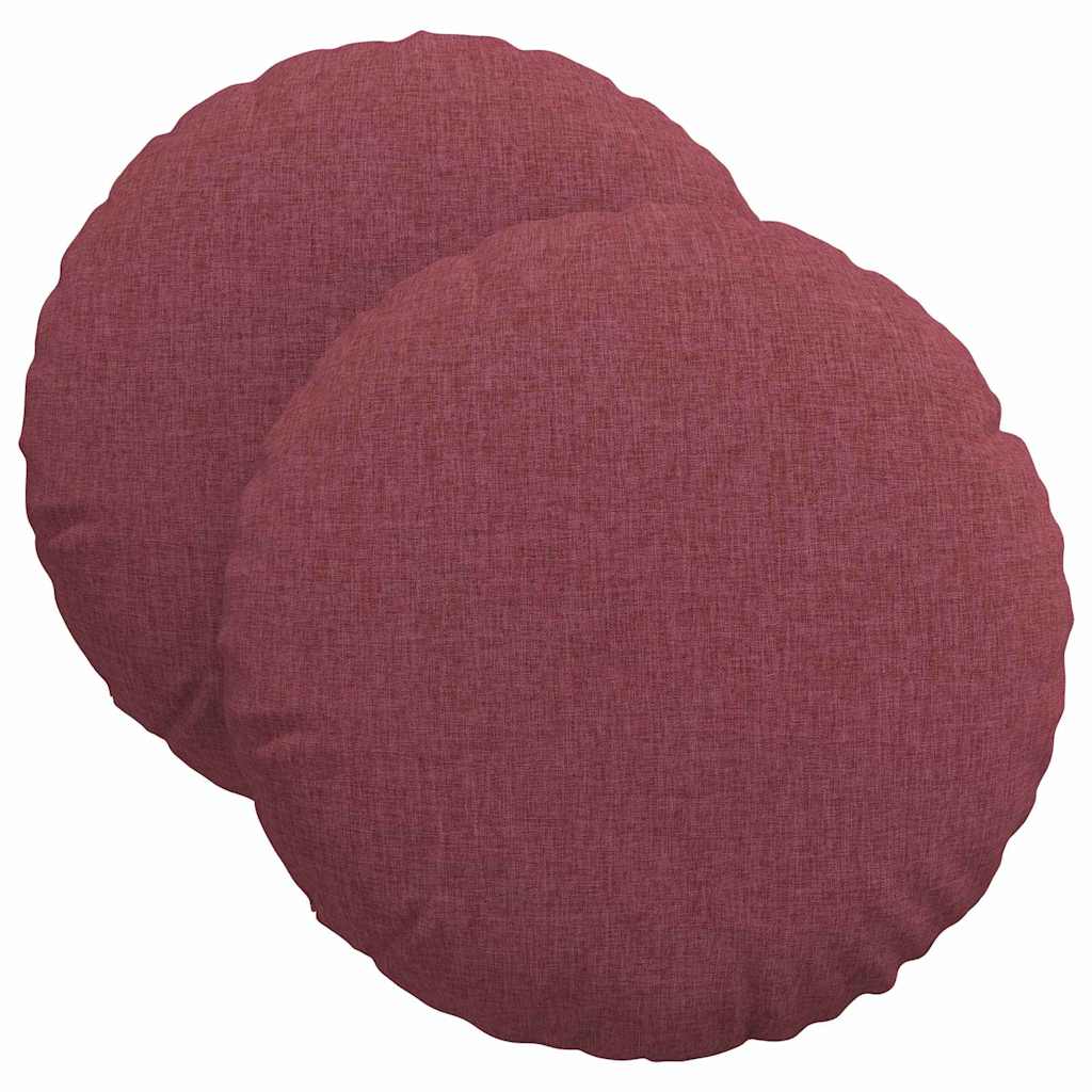 Zitkussens 2 pcs Wijnrood Ø40 x 13 cm Stof