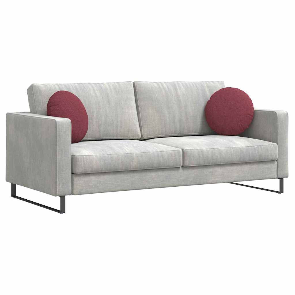 Zitkussens 2 pcs Wijnrood Ø40 x 13 cm Stof