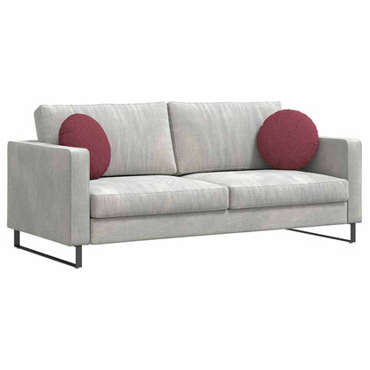 Zitkussens 2 pcs Wijnrood Ø40 x 13 cm Stof