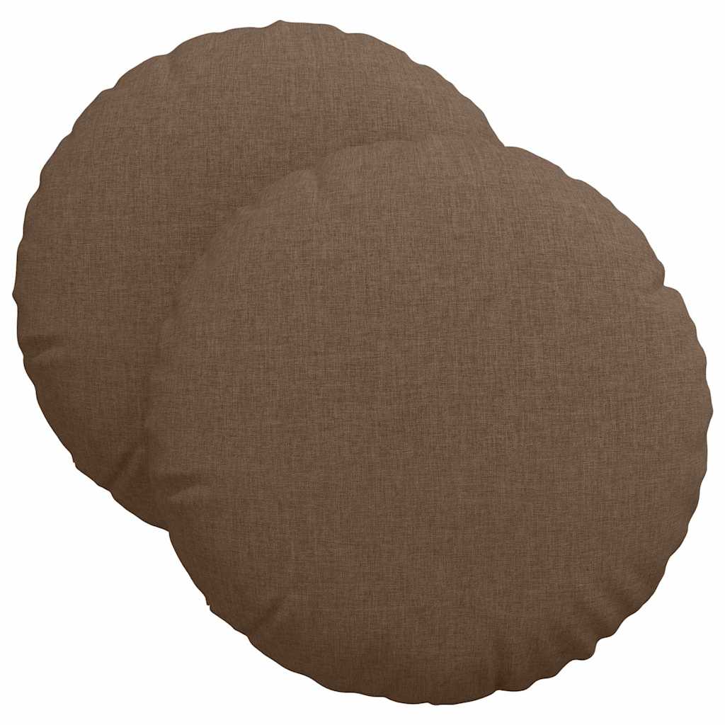 Zitkussens 2 pcs Bruin Ø40 x 13 cm Stof