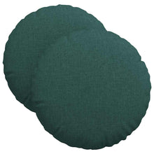 Zitkussens 2 pcs Donkergroen Ø40 x 13 cm Stof