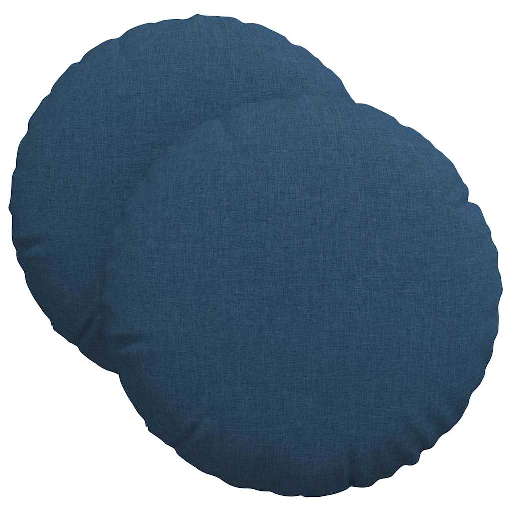 Zitkussens 2 pcs Blauw Ø40 x 13 cm Stof