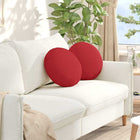 Seat cushions 2 pcs Red Ø40 x 13 cm Fabric