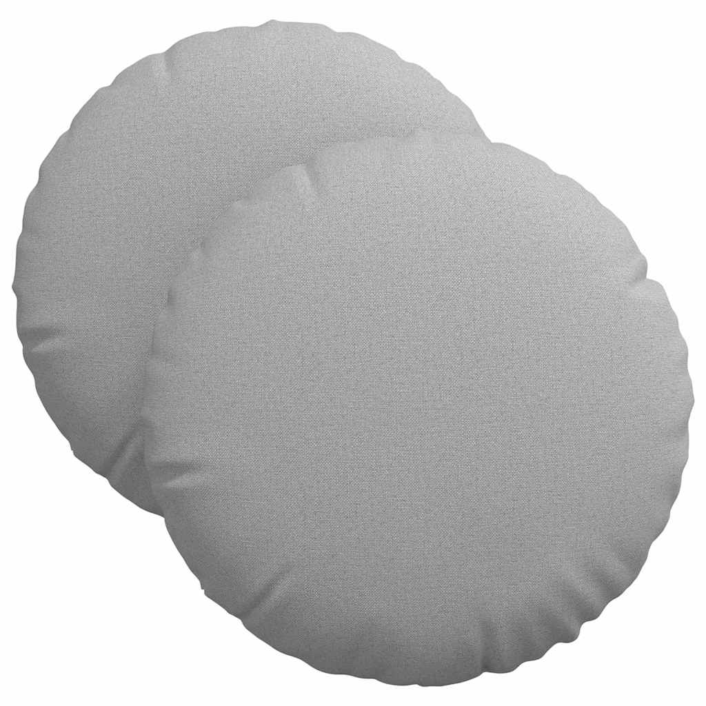 Zitkussens 2 pcs Wolkengrijs Ø40 x 13 cm Stof