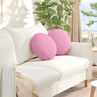 Zitkussens rond 2 stuks roze Ø40x13 cm stof