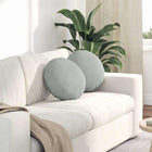 Seat cushions 2 pcs Light grey Ø 40 x 13 cm Velvet