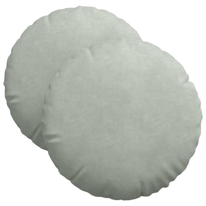 Zitkussens 2 pcs Lichtgrijs Ø 40 x 13 cm Fluweel