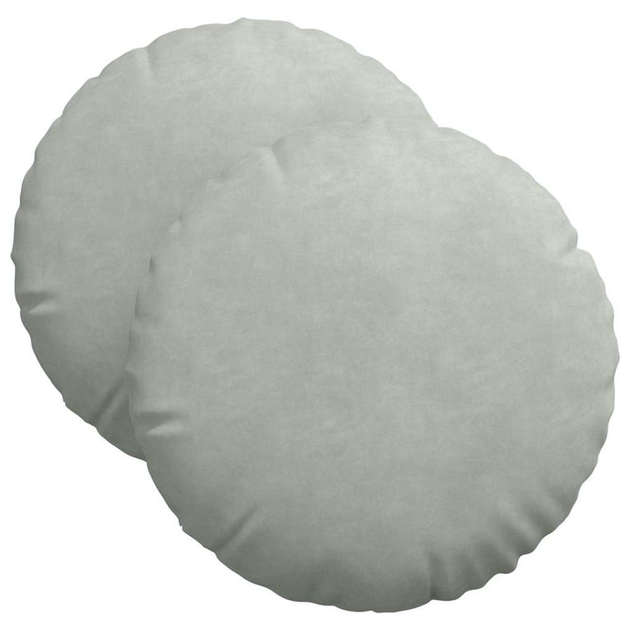 Zitkussens 2 pcs Lichtgrijs Ø 40 x 13 cm Fluweel