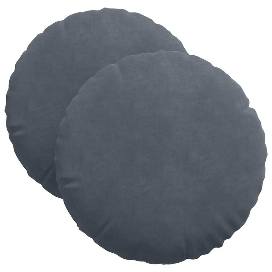 Zitkussens 2 pcs Donkergrijs Ø 40 x 13 cm Fluweel