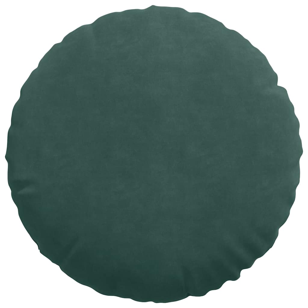 Zitkussens 2 pcs Donkergroen Ø 40 x 13 cm Fluweel