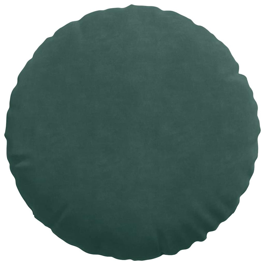 Zitkussens 2 pcs Donkergroen Ø 40 x 13 cm Fluweel