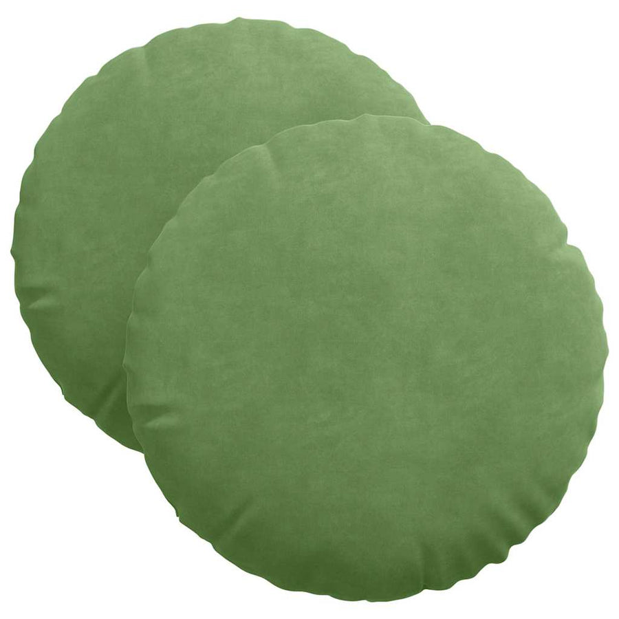 Zitkussens 2 stuks Lichtgroen Ø 40 x 13 cm Fluweel