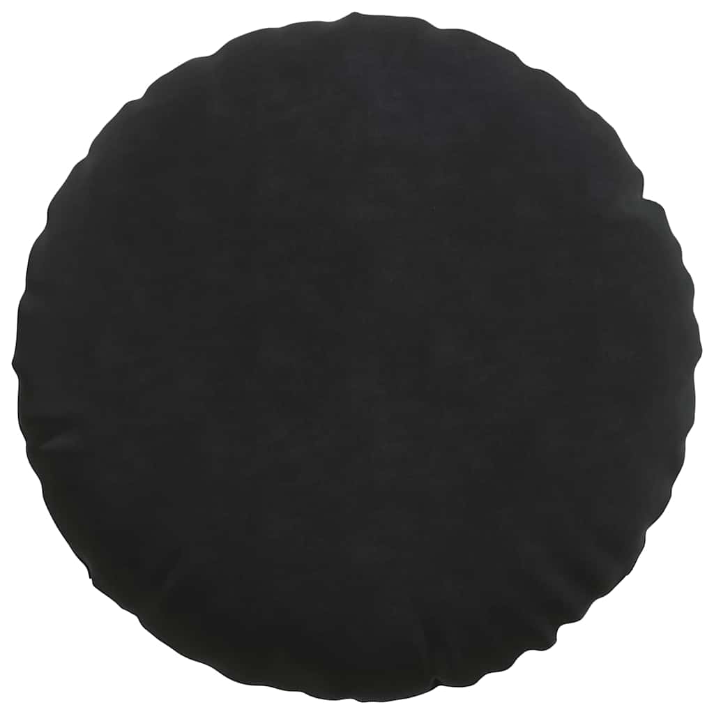 Zitkussens 2 pcs Zwart Ø 40 x 13 cm Fluweel