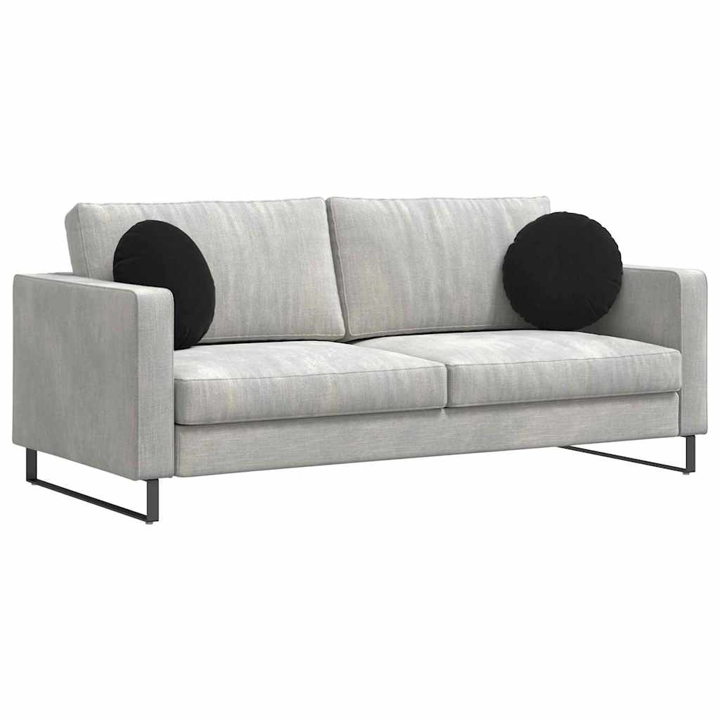Zitkussens 2 pcs Zwart Ø 40 x 13 cm Fluweel
