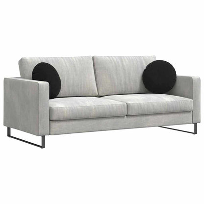 Zitkussens 2 pcs Zwart Ø 40 x 13 cm Fluweel