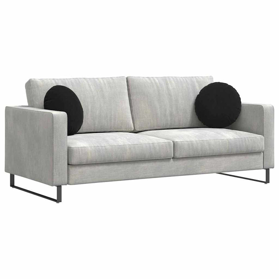 Zitkussens 2 pcs Zwart Ø 40 x 13 cm Fluweel