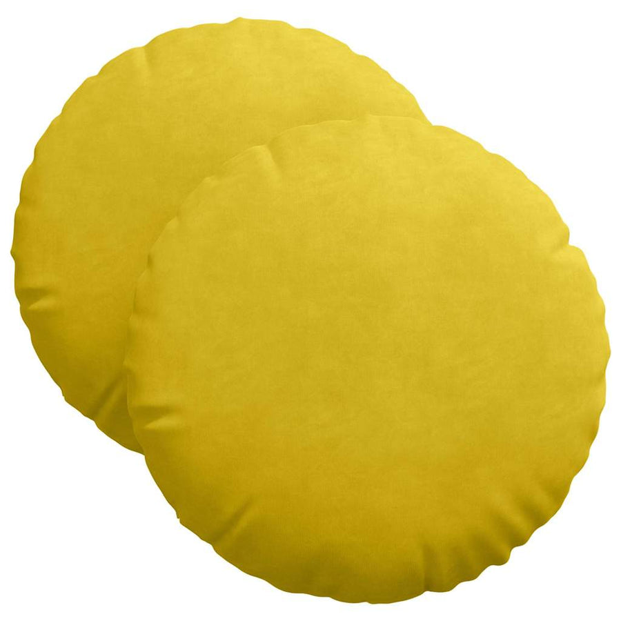 Zitkussens 2 pcs Geel Ø 40 x 13 cm Fluweel
