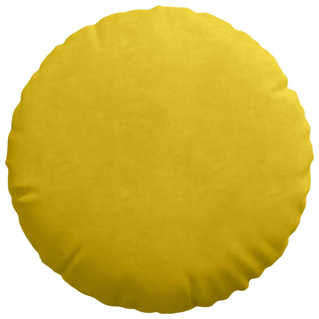 Zitkussens 2 pcs Geel Ø 40 x 13 cm Fluweel