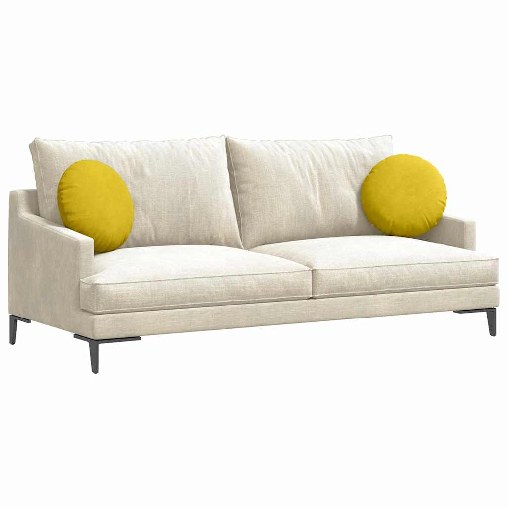Zitkussens 2 pcs Geel Ø 40 x 13 cm Fluweel