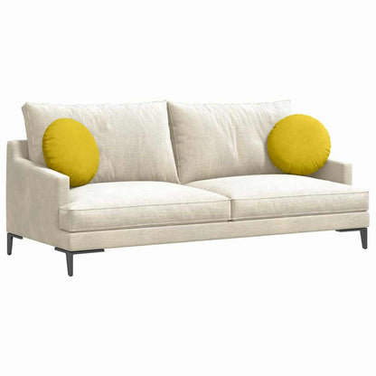 Zitkussens 2 pcs Geel Ø 40 x 13 cm Fluweel