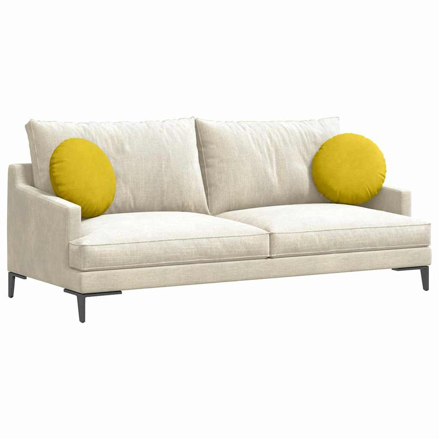 Zitkussens 2 pcs Geel Ø 40 x 13 cm Fluweel