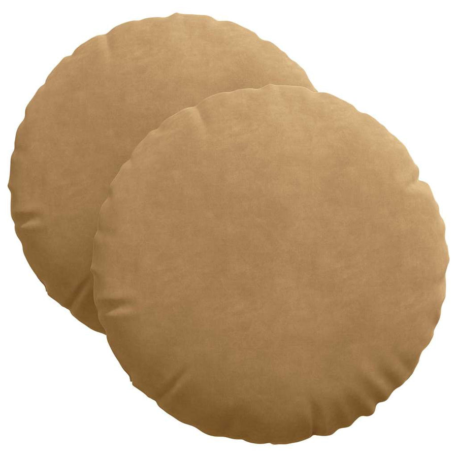 Zitkussens 2 pcs Bruin Ø 40 x 13 cm Fluweel