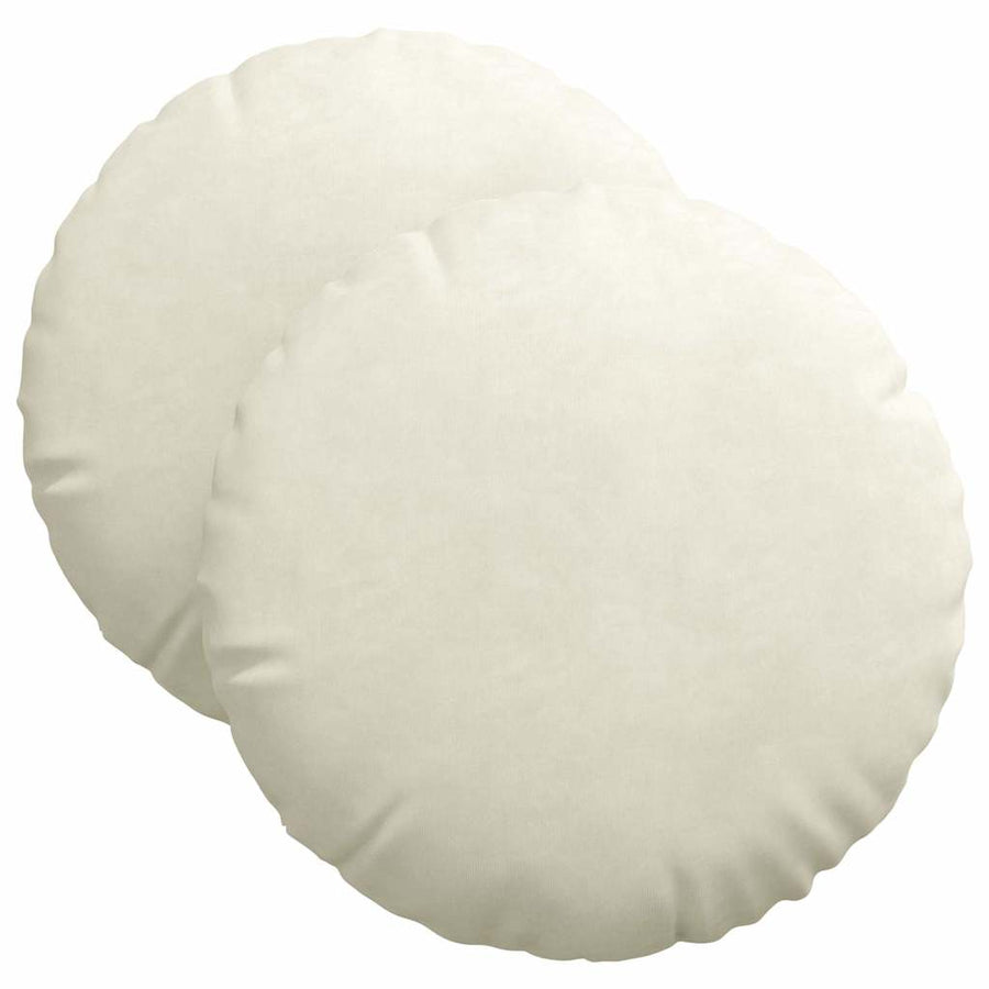 Zitkussens 2 pcs Crème Ø 40 x 13 cm Fluweel