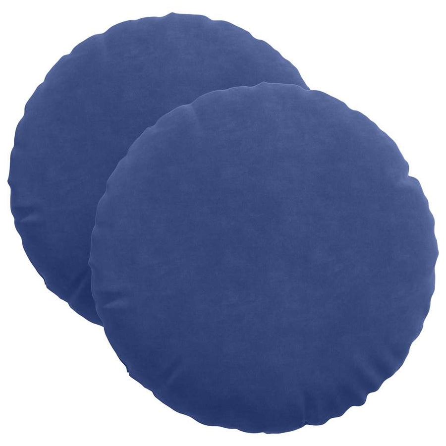 Zitkussens 2 pcs Politieblauw Ø 40 x 13 cm Fluweel