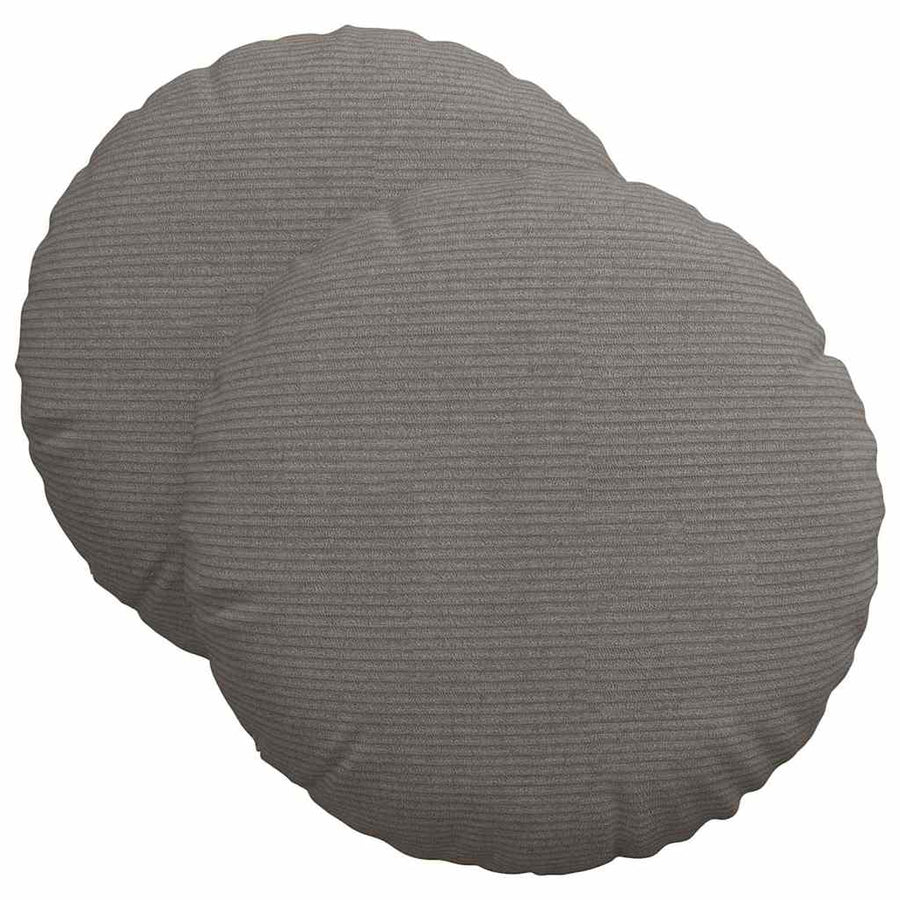 Zitkussens 2 pcs Lichtgrijs Ø 40 cm Katoen Stof