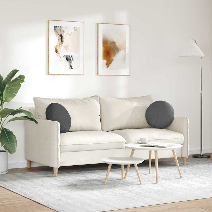 Zitkussens 2 pcs Donkergrijs Ø 40 cm Katoen Stof