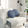 Zitkussens 2 pcs Blauw Ø 40 cm Katoen Stof