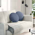 Seat Cushions 2 pcs Blue Ø 40 cm Cotton Fabric
