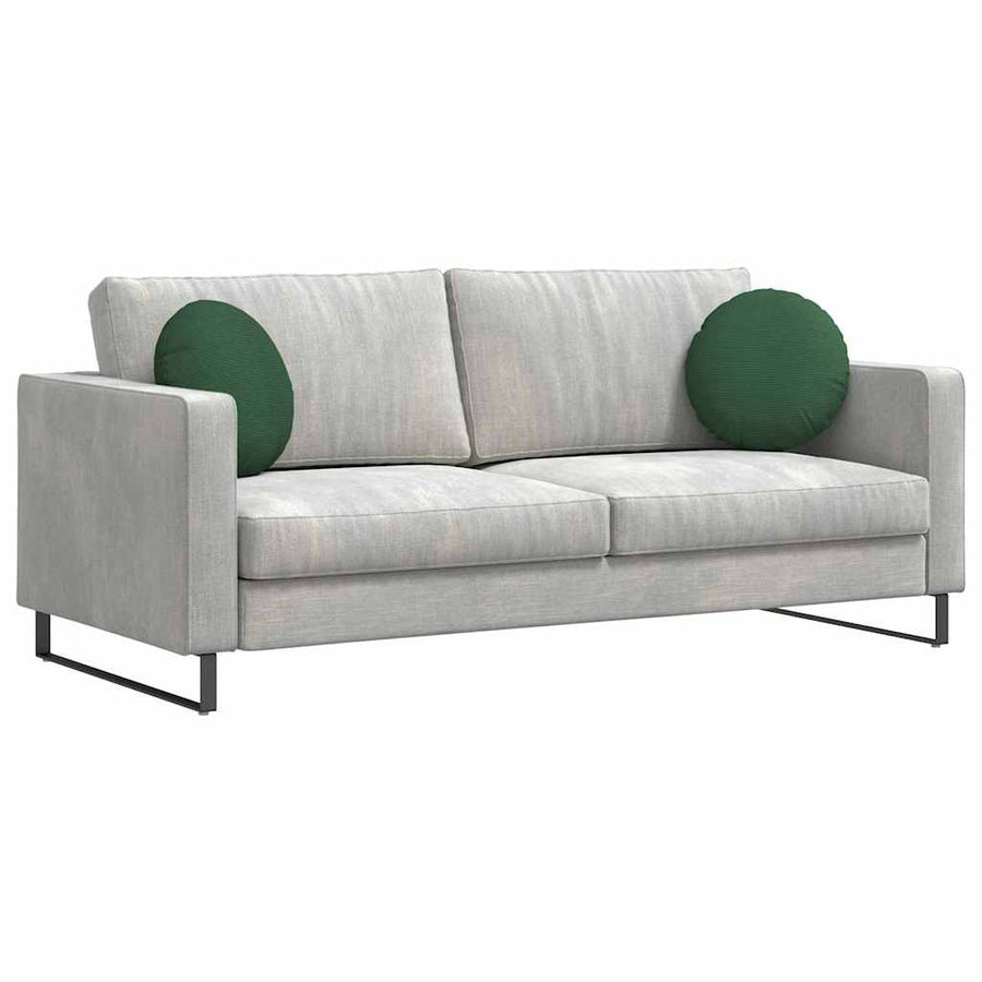 Zitkussens 2 pcs Donkergroen Ø 40 cm Katoen Stof