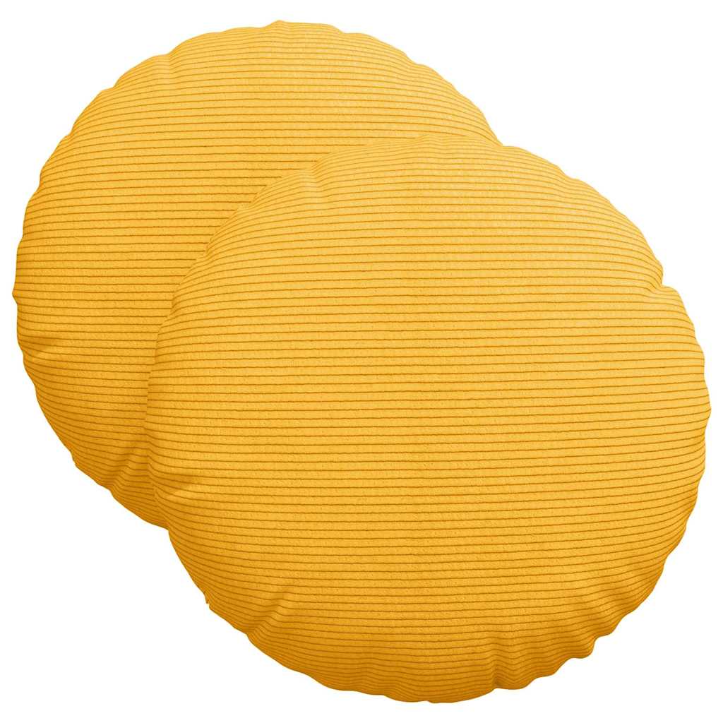 Zitkussens 2 pcs Lichtgeel Ø 40 cm Katoen Stof