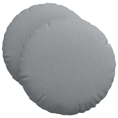 Zitkussens 2 pcs Lichtgrijs Ø50 x 19 cm Stof