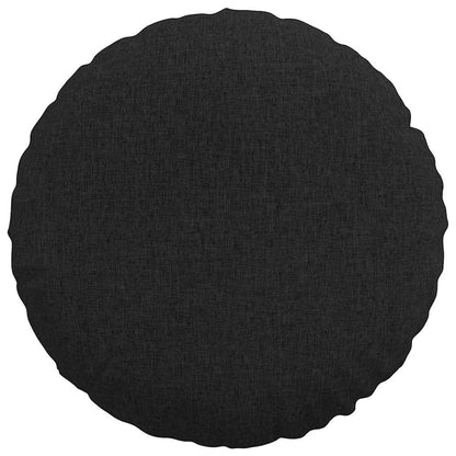 Zitkussens 2 pcs Zwart Ø50 x 19 cm Stof