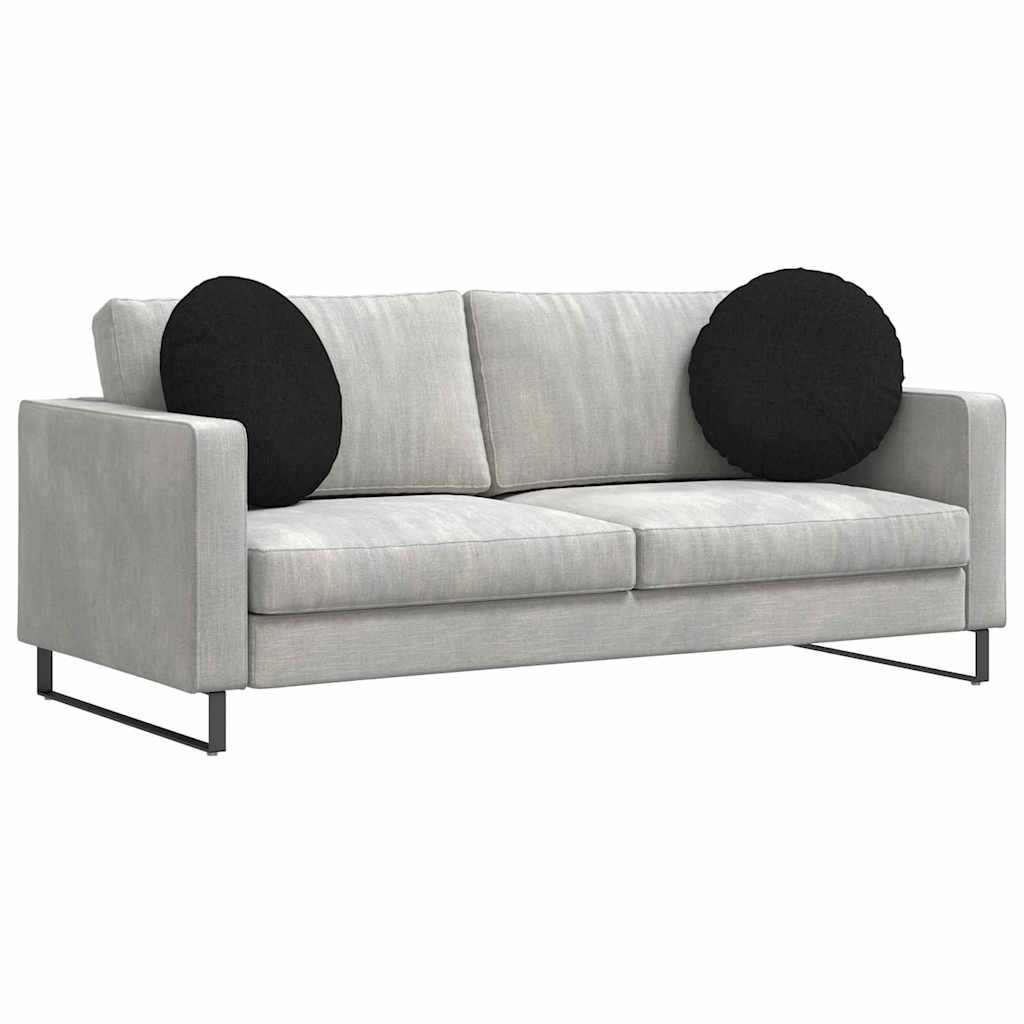 Zitkussens 2 pcs Zwart Ø50 x 19 cm Stof
