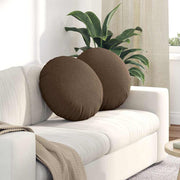 Zitkussens rond 50 cm stof bruin 2 stuks