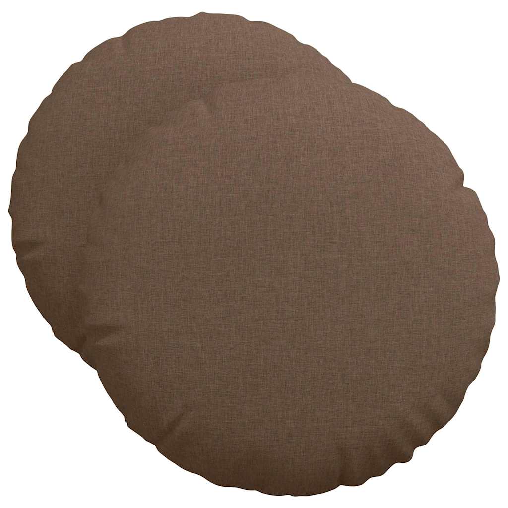 Zitkussens 2 pcs Bruin Ø50 x 19 cm Stof