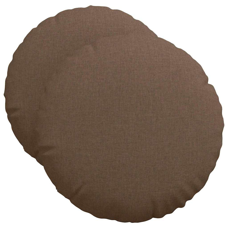 Zitkussens 2 pcs Bruin Ø50 x 19 cm Stof