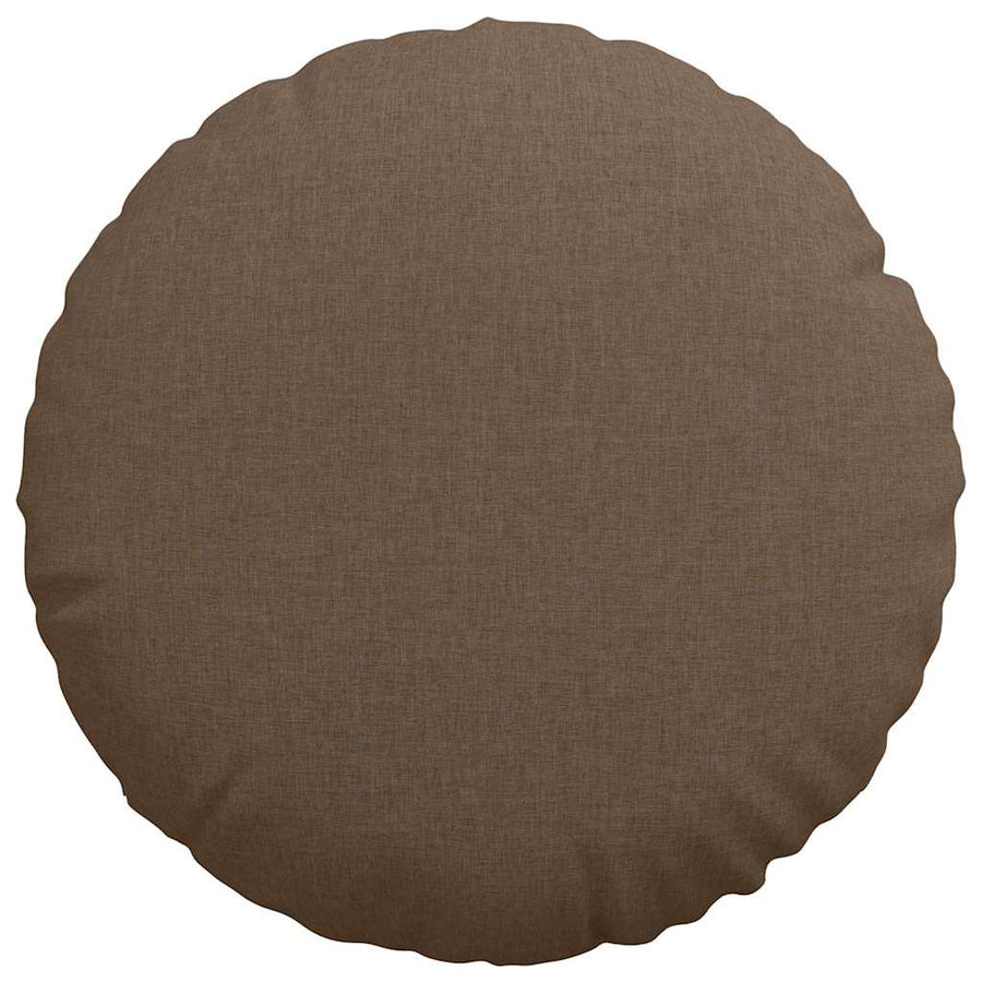 Zitkussens 2 pcs Bruin Ø50 x 19 cm Stof