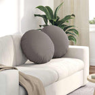 Seat Cushions 2 pcs Taupe Ø50 x 19 cm Fabric