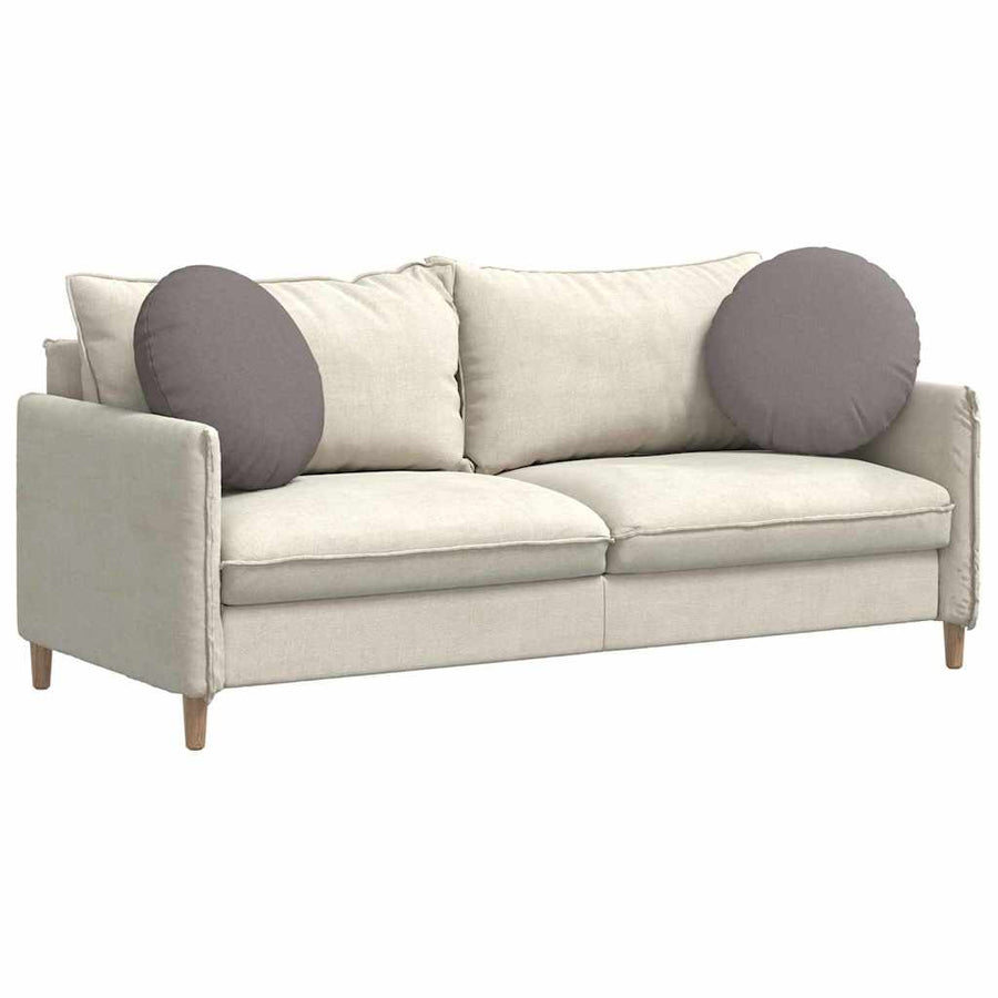 Zitkussens 2 pcs Taupe Ø50 x 19 cm Stof