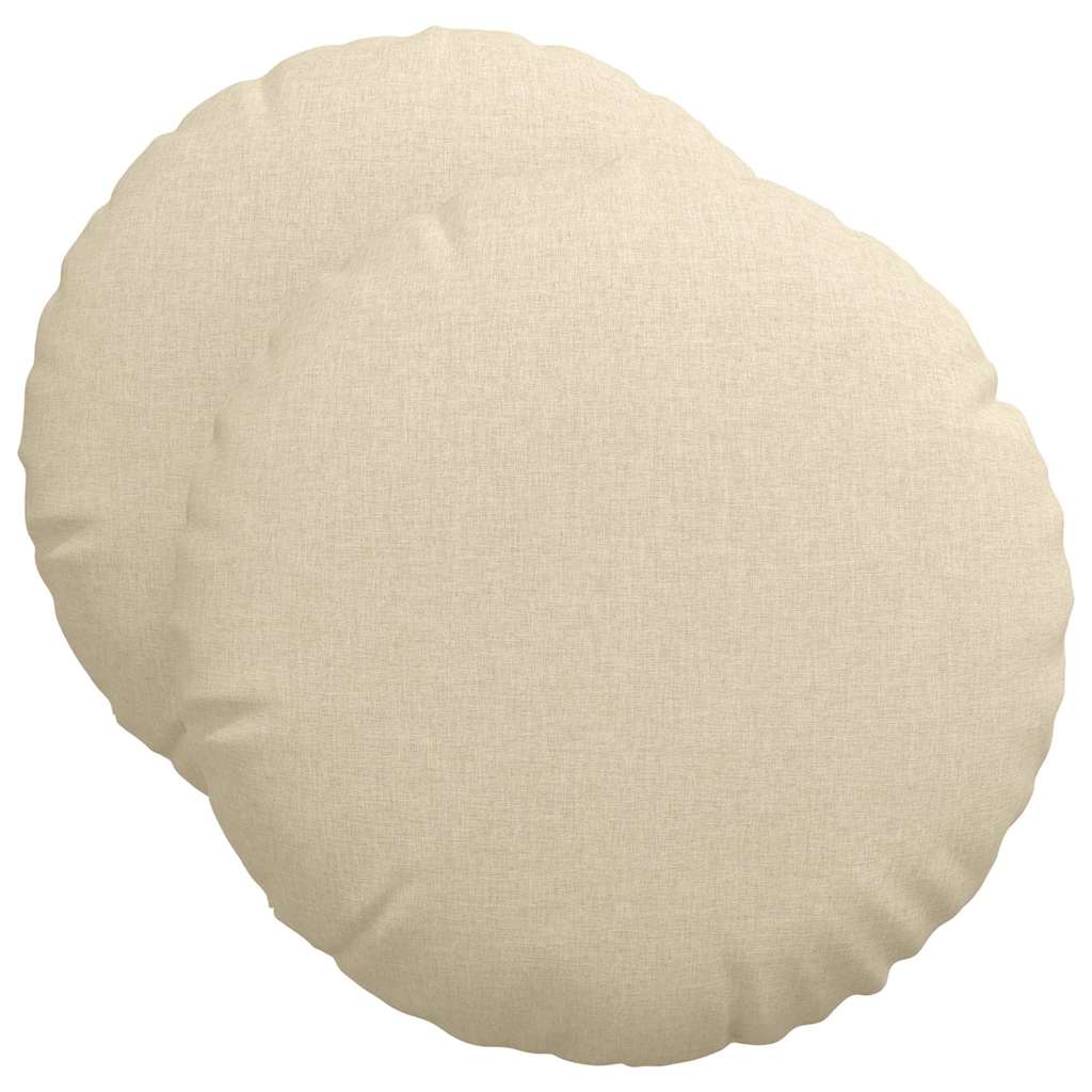 Zitkussens 2 pcs Crème Ø50 x 19 cm Stof