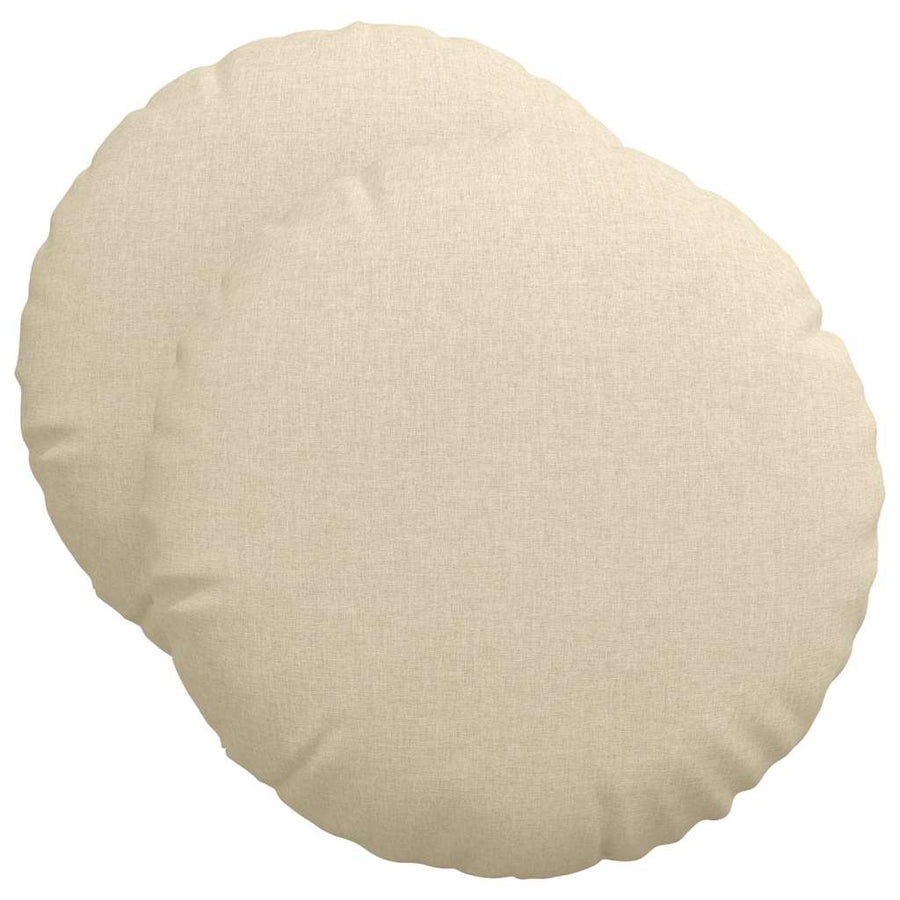 Zitkussens 2 pcs Crème Ø50 x 19 cm Stof