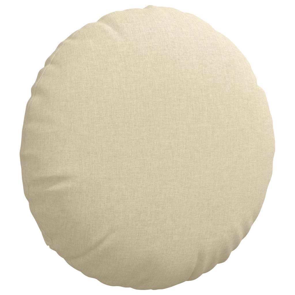Zitkussens 2 pcs Crème Ø50 x 19 cm Stof