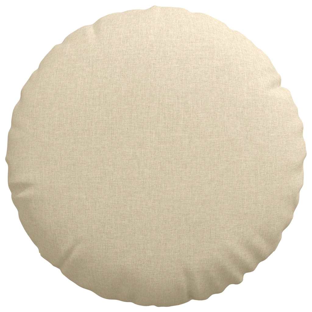 Zitkussens 2 pcs Crème Ø50 x 19 cm Stof