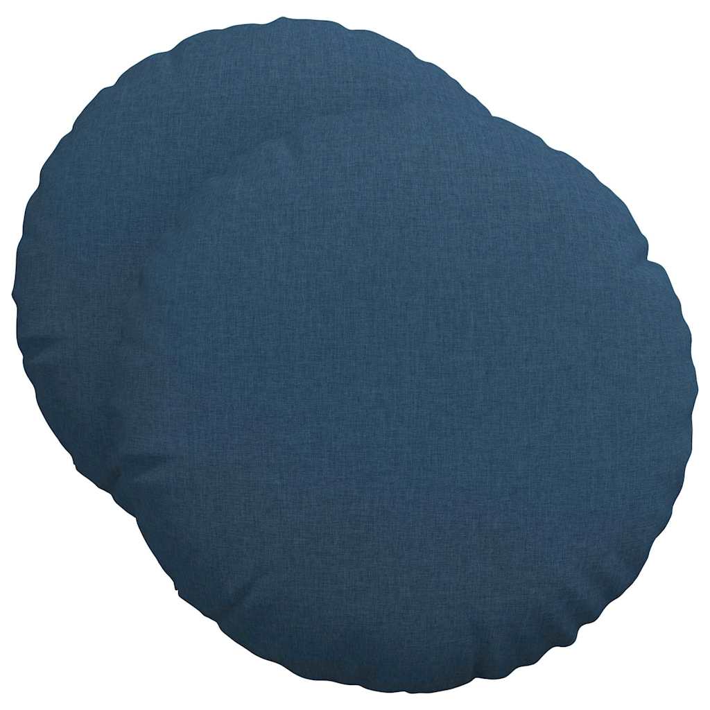 Zitkussens 2 pcs Blauw Ø50 x 19 cm Stof