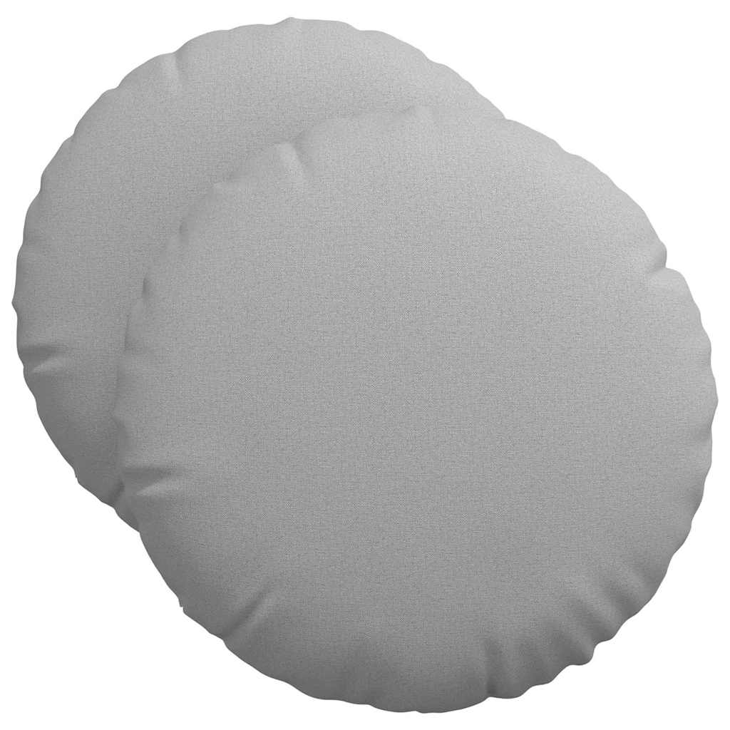 Zitkussens 2 pcs Wolkengrijs Ø50 x 19 cm Stof