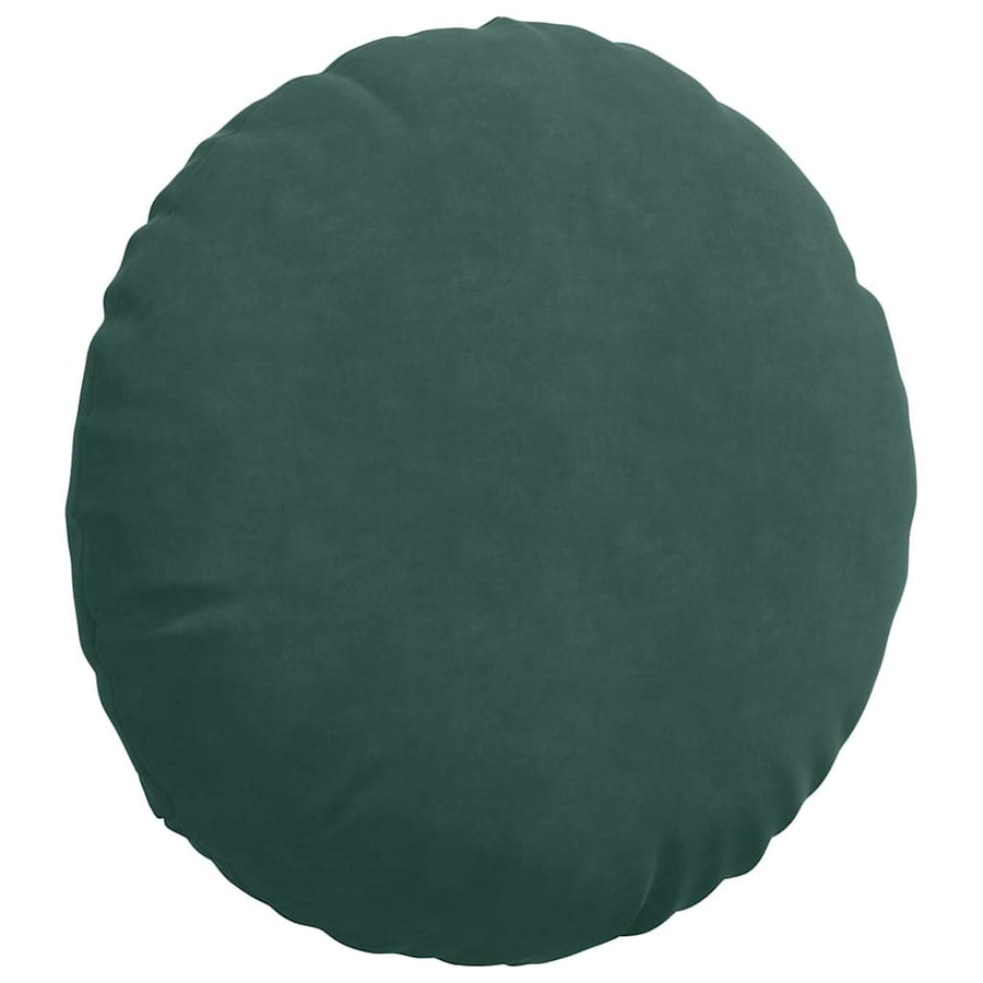 Zitkussens 2 pcs Donkergroen Ø 40 x 13 cm Fluweel